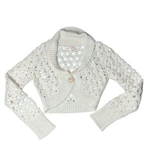 Candie's Cream Cropped Sweater